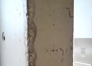 Vorher Betonwand unbehandelt